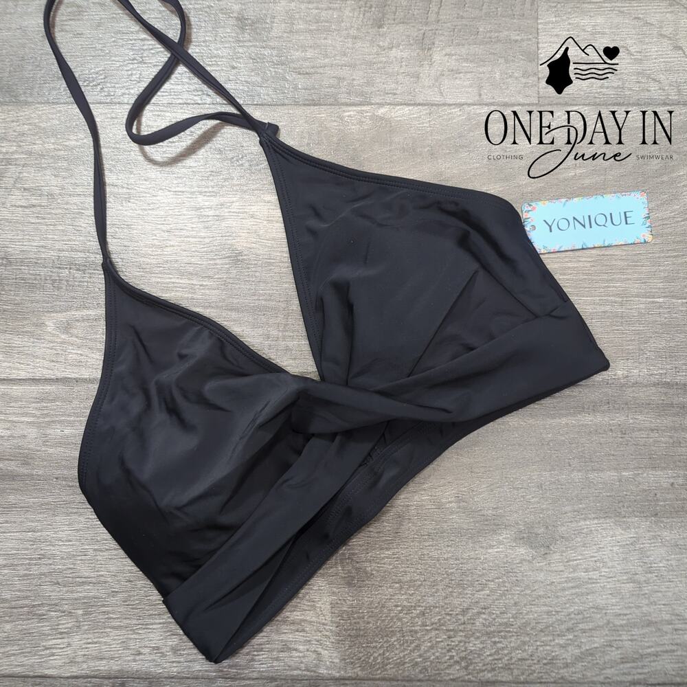 Yonique Halter Bikini Top Size L